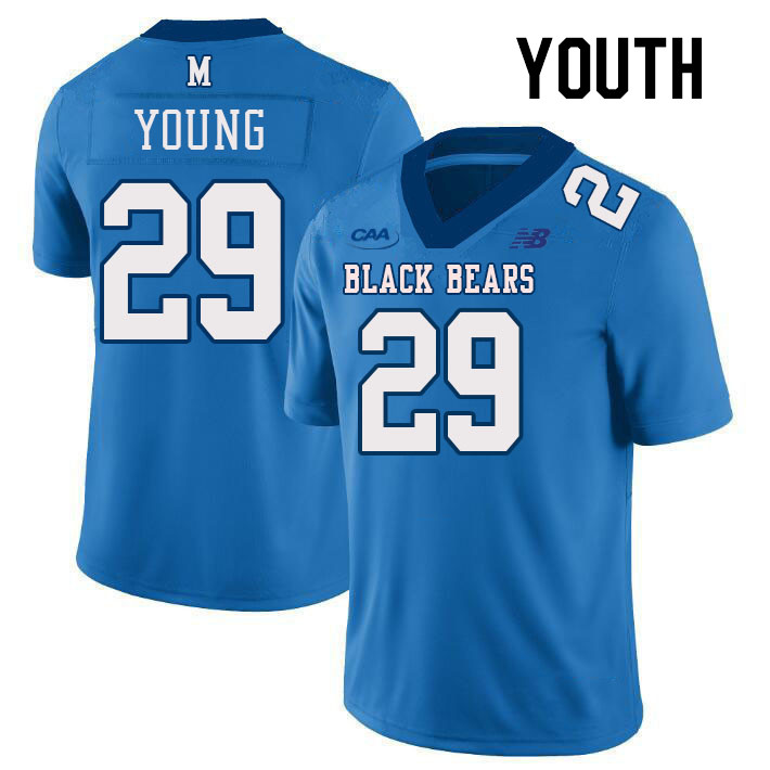 Youth #29 Nassir Young Maine Black Bears College Football Jerseys Stitched Sale-Light Blue